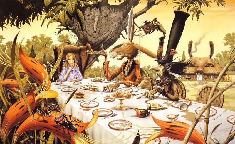 at the march hare`s table